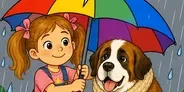 Komiks „Klárka a Bagr v letní přeháňce“ ve stylu Jednoduchý