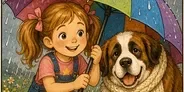 Komiks „Klárka a Bagr v letní přeháňce“ ve stylu Retro kreslený